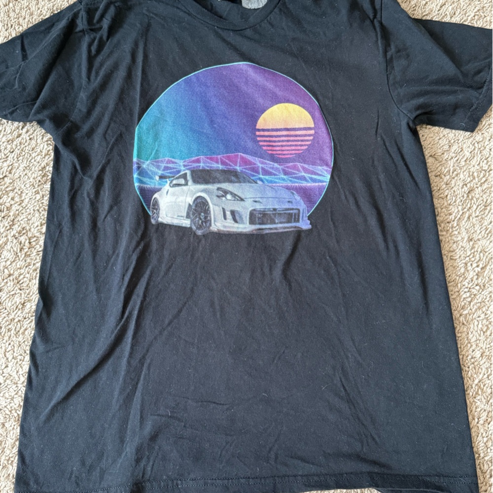 Black JDM T-Shirt with 370Z Graphic